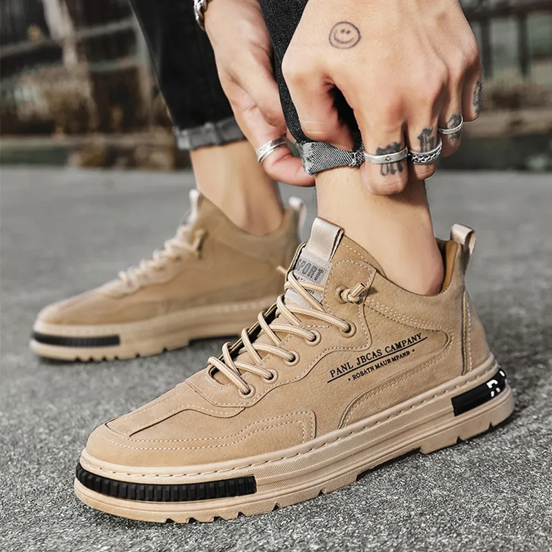 2024 zapatos de hombre nuevos zapatos de trabajo antideslizantes de primavera zapatos de trabajo para hombres tendencia versátil