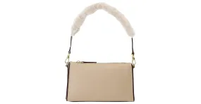 Autre Marque Minibolso Prism en piel marfil/piel sintética Castaño Beige 