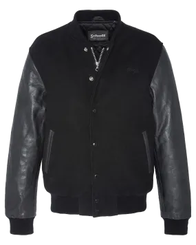 Bomber regular fit de mezcla de lana en negro
