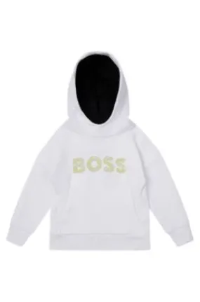 BOSS x AJBXNG Sudadera con capucha para niños en mezcla de algodón con logo exclusivo estampado