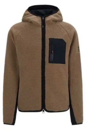 Chaqueta híbrida con capucha para equitación de cómodo peluche