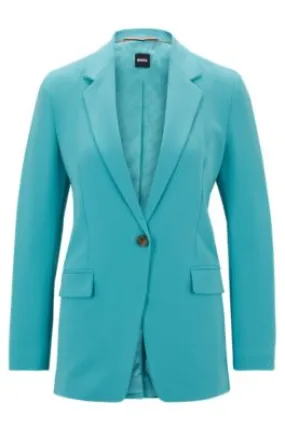 Chaqueta regular fit en crepé resistente a las arrugas