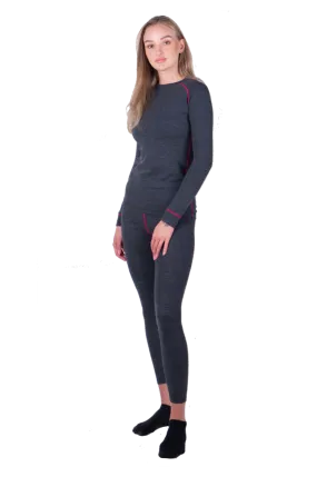 Conjunto Interior Mujer Raven Merino Gris-Rosa