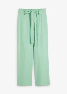 Culotte hasta el tobillo con contenido de lino Hierbabuena
