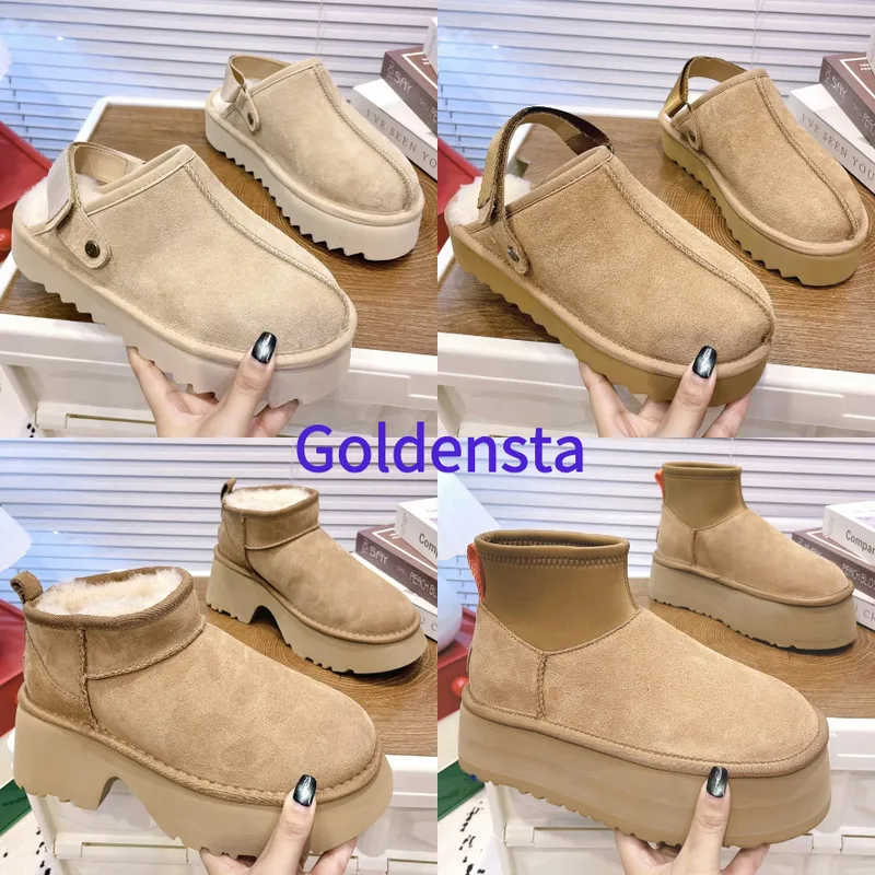 Diseñador El clásico ultra mini mini mini nuevo alturas botas de moda Tazz Tasman Fall Wood Chestnut Sand Invierno Verano de ver