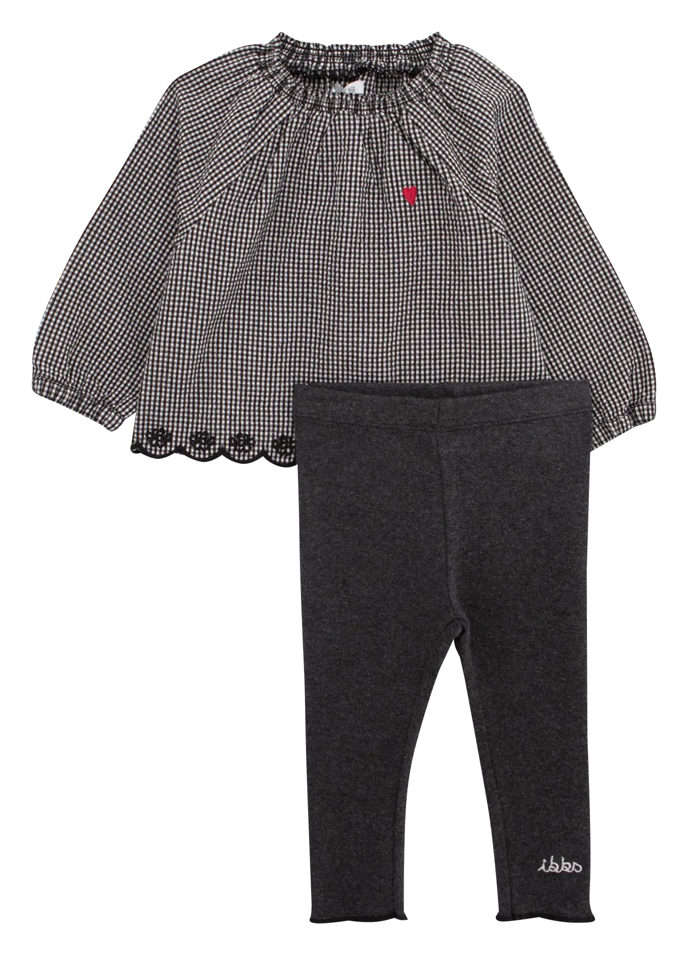 IKKS JUNIOR Conjunto 2 en 1 de algodón mezclado en negro