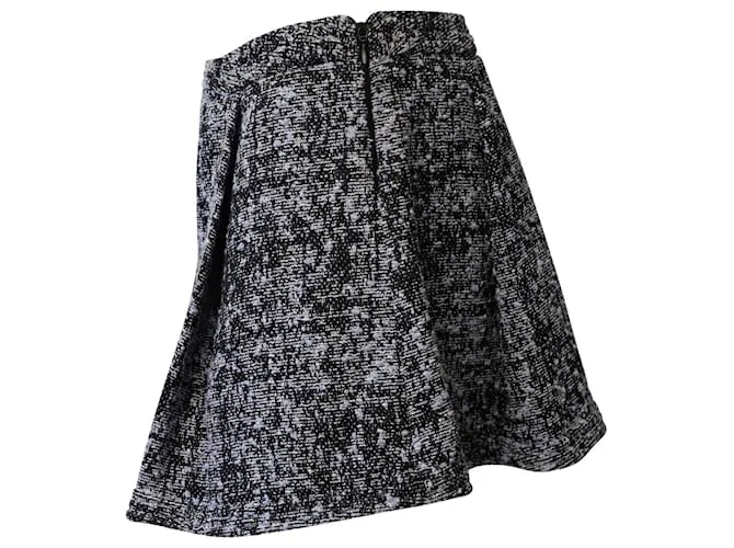 Minifalda skater de tweed en algodón multicolor de Proenza Schouler Impresión de pitón 