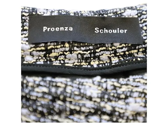 Minifalda skater de tweed en algodón multicolor de Proenza Schouler Impresión de pitón 