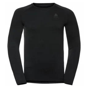 Odlo Hombre Camisetas Performance Warm Eco BL Top Crew Neck L/S Negro 