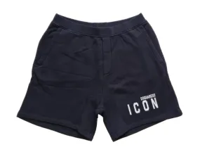 Pantalón corto de hombre DSQUARED2 icon S79MU0005 negro-blanco