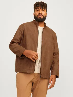 Plus Size Chaqueta de gamuza sintética | Marrón claro | Jack & Jones®