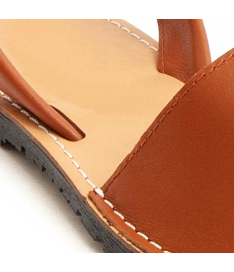 Sandalia De Piel Para Mujer.  Purapiel  Ibisw24  95717 Marrón
