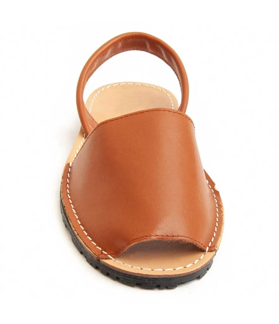 Sandalia De Piel Para Mujer.  Purapiel  Ibisw24  95717 Marrón