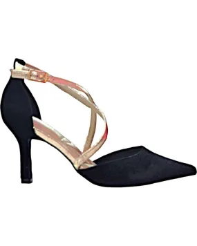 Sandalias MENBUR  de Mujer ZAPATOS FIESTA TERCIOPELO NEGRO  01 NEGRO