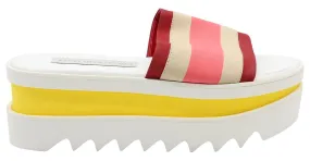 Stella Mc Cartney Chanclas con plataforma color block de Stella Mccartney en piel sintética blanca Blanco 