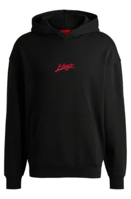 Sudadera con capucha relaxed fit en felpa de algodón con logos estampados