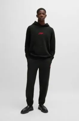 Sudadera con capucha relaxed fit en felpa de algodón con logos estampados