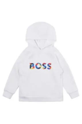Sudadera con capucha y logo multicolor para niños