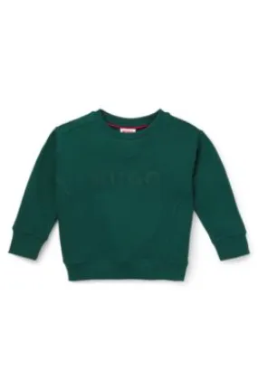 Sudadera de algodón para niños con logo bordado