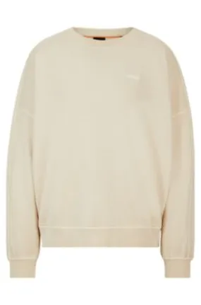 Sudadera de cuello redondo en algodón con detalles del logo