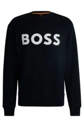 Sudadera relaxed fit en felpa de algodón con logo estampado de goma