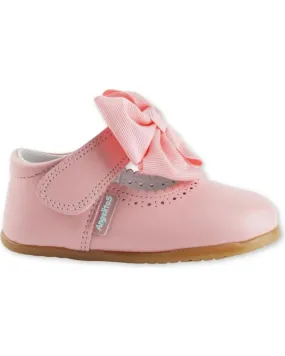 Zapatos ANGELITOS  de Niña ZAPATO LAZO PIEL RESPETUOSO 1540  ROSA