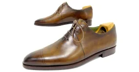 ZAPATOS BERLUTI RICHELIEU UN CORTE 6 40 ZAPATO DE CALLE PIEL PATINA CACAO Castaño 