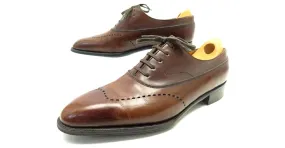 ZAPATOS JOHN LOBB FARNDON RICHELIEU 7mi 41 ZAPATO DE ACERO INOXIDABLE PIEL MARRÓN Castaño 