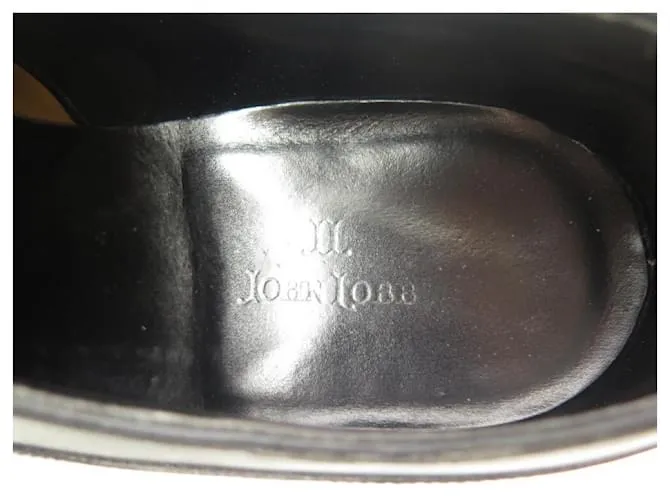 ZAPATOS JOHN LOBB FARNDON RICHELIEU 7mi 41 ZAPATO PIEL NEGRO ACERO INOXIDABLE 